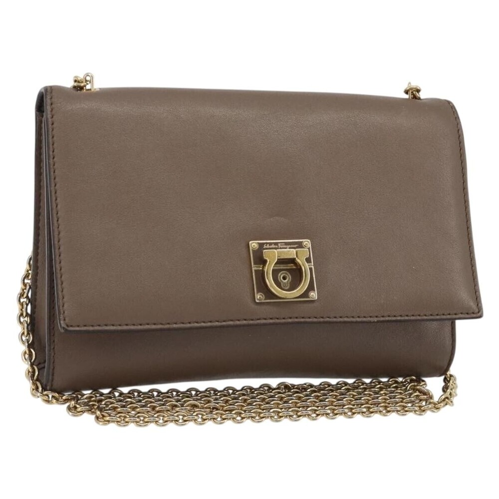 Salvatore Ferragamo Gancini Chain Leather